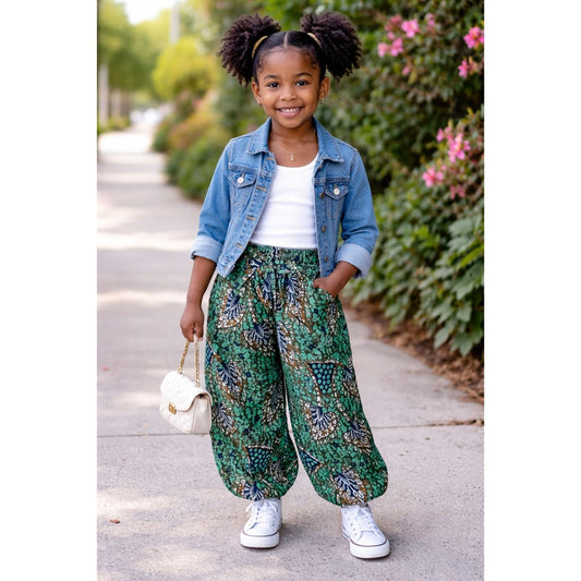 Nia Bloom Balloon Trousers (African Print)