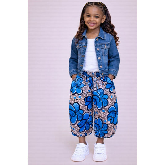 Laape Balloon Trousers – Blue Bloom (Girls)