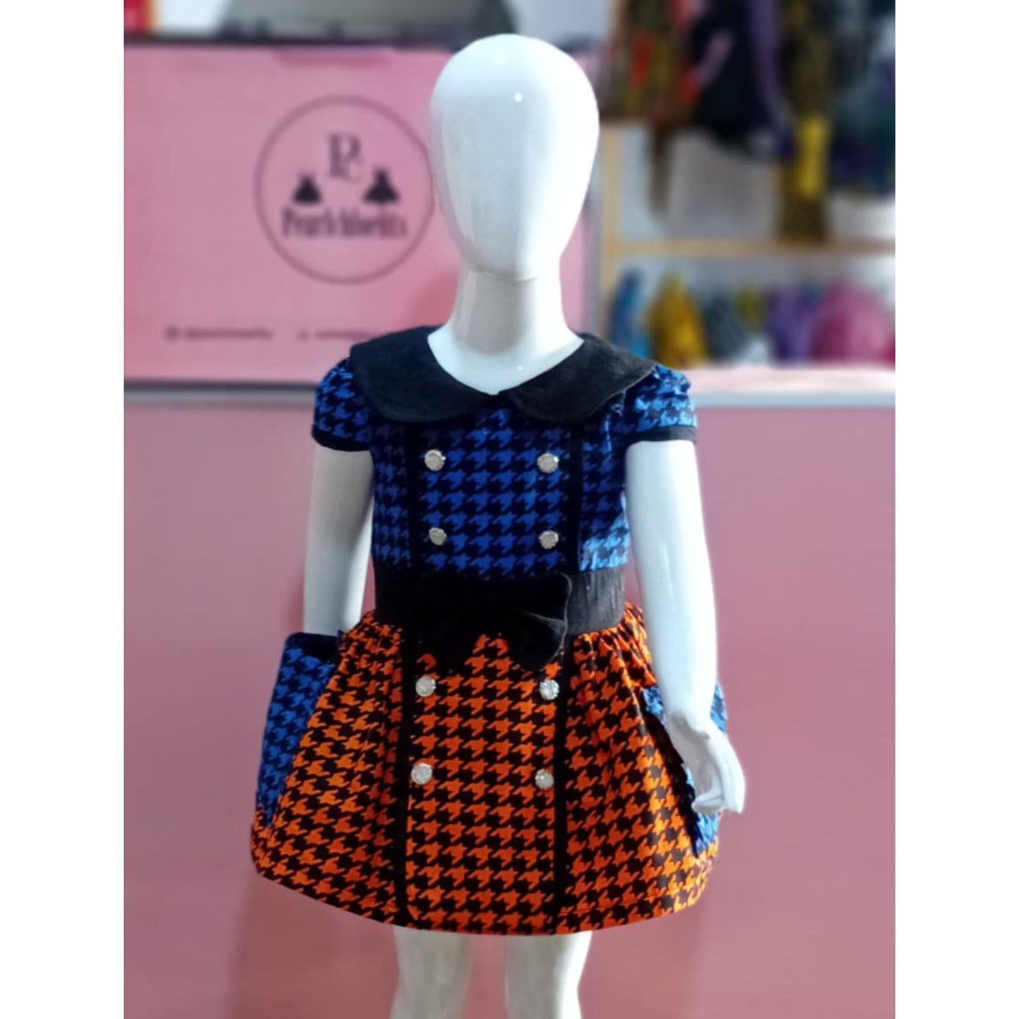 Adelola Houndstooth Dress