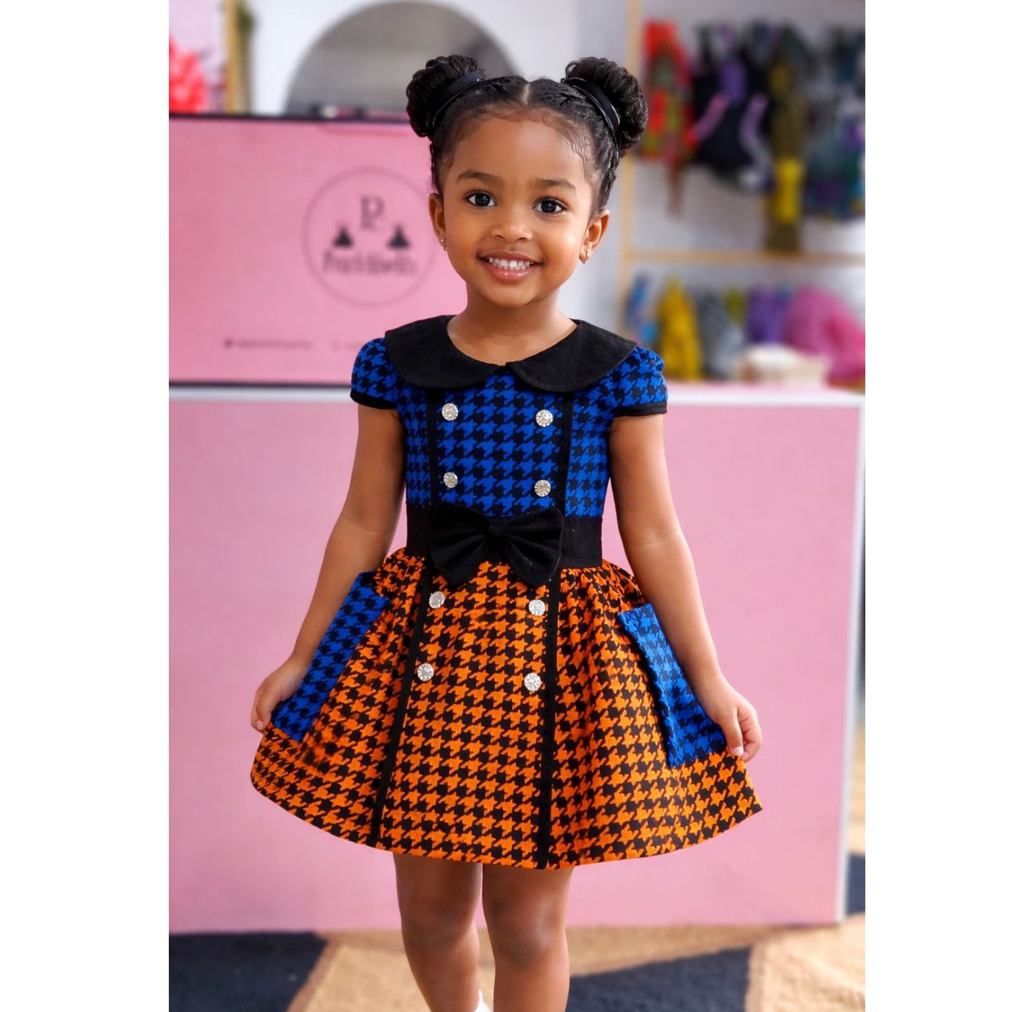 Adelola Houndstooth Dress