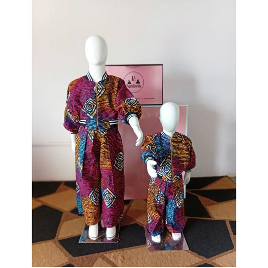 Nova Print Co-Ord Set (Bomber Jacket & Wide-Leg Trousers)